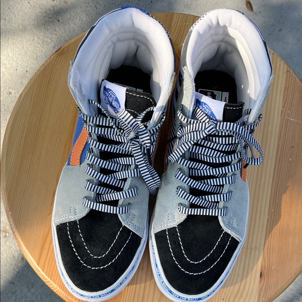 Vans Black and Gray High-Top Athletic Shoes